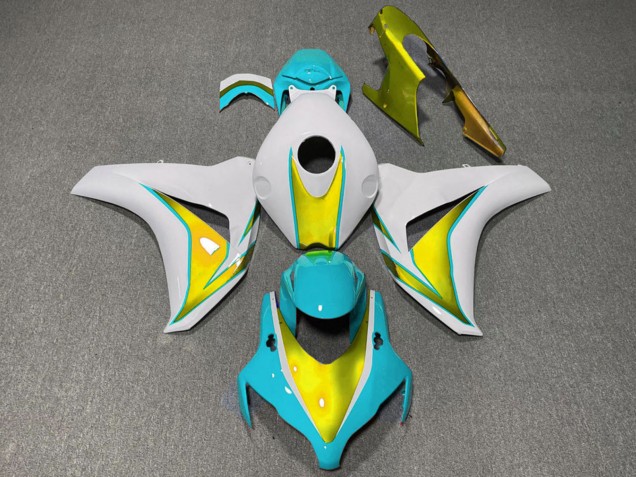 2008-2011 White Light Blue Gold Honda CBR1000RR Motorcycle Fairings Canada