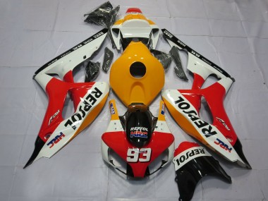 2006-2007 Orange White Red Glossy Black Repsol HRC 93 Honda CBR1000RR Motorcycle Fairings Canada