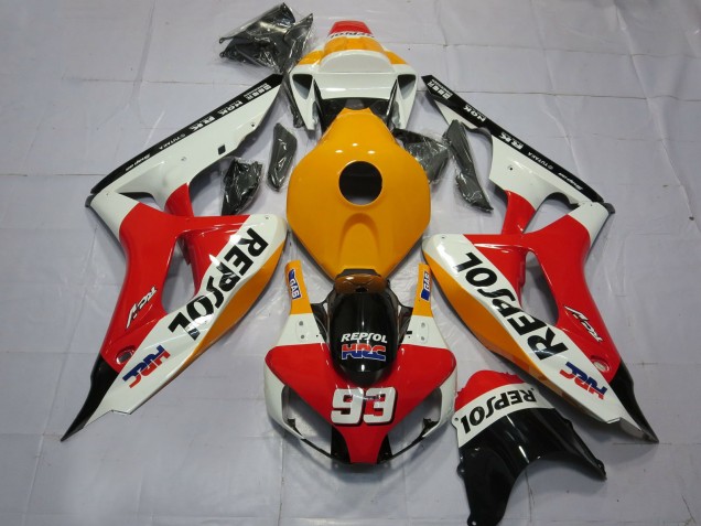 2006-2007 Orange White Red Glossy Black Repsol HRC 93 Honda CBR1000RR Motorcycle Fairings Canada