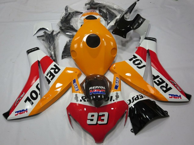2008-2011 Orange White Red Glossy Black Repsol 93 Honda CBR1000RR Motorcycle Fairings Canada