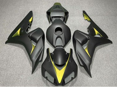2006-2007 Matte Black Yellow Honda CBR1000RR Motorcycle Fairings Canada
