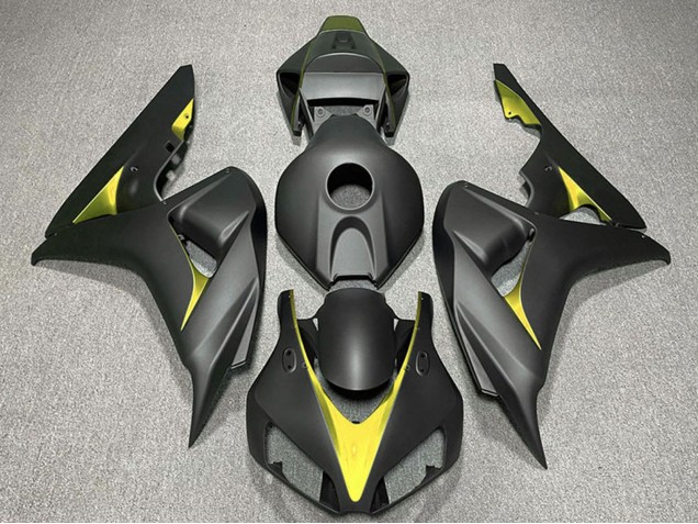 2006-2007 Matte Black Yellow Honda CBR1000RR Motorcycle Fairings Canada
