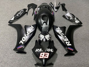 2012-2016 Matte Black White Repsol HRC 93 Honda CBR1000RR Motorcycle Fairings Canada