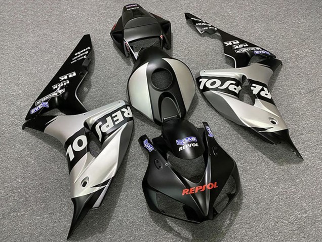 2006-2007 Silver Matte Black Repsol Honda CBR1000RR Motorcycle Fairings Canada