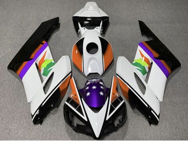 2004-2005 White Orange Purple Glossy Black Star Honda CBR1000RR Motorcycle Fairings Canada