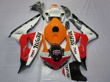 2006-2007 Orange White Red Glossy Black Repsol HRC Honda CBR1000RR Motorcycle Fairings Canada