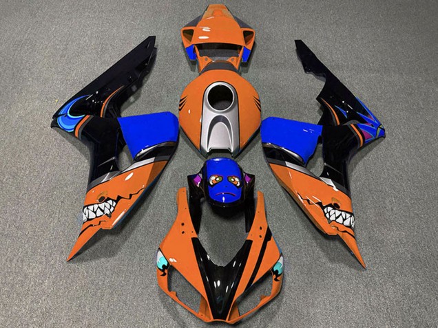 2006-2007 Orange Silver Blue Glossy Black Shark Honda CBR1000RR Motorcycle Fairings Canada