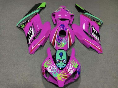 2004-2005 Pink Green Black Shark Honda CBR1000RR Motorcycle Fairings Canada