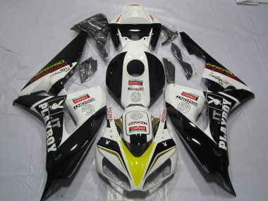 2006-2007 White Yellow Red Glossy Black Denso PlayBoy Honda CBR1000RR Motorcycle Fairings Canada