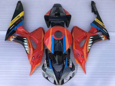 2006-2007 Red Blue Yellow Glossy Black Shark Honda CBR1000RR Motorcycle Fairings Canada