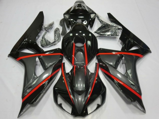 2006-2007 Glossy Black Grey Red Honda CBR1000RR Motorcycle Fairings Canada