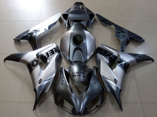 2006-2007 Silver Grey Black Repsol Honda CBR1000RR Motorcycle Fairings Canada