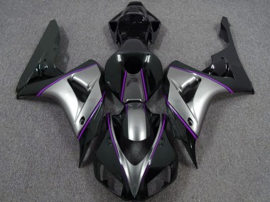 2006-2007 Silver Purple Glossy Black Pin Stripe Honda CBR1000RR Motorcycle Fairings Canada