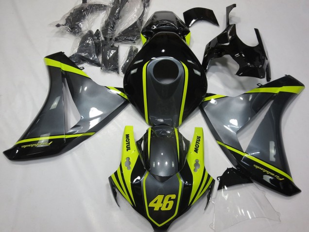 2008-2011 Grey Yellow Glossy Black 46 Honda CBR1000RR Motorcycle Fairings Canada