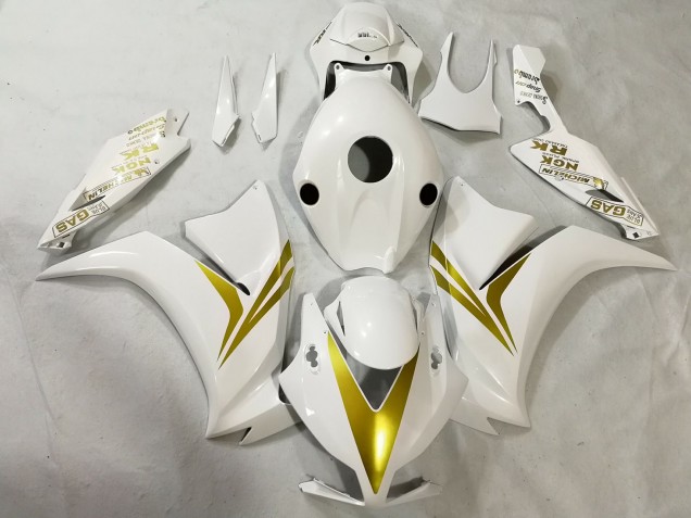 2012-2016 White Gold Honda CBR1000RR Motorcycle Fairings Canada