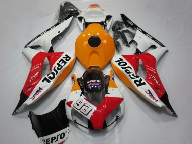 2006-2007 Orange White Red Glossy Black Repsol 93 Honda CBR1000RR Motorcycle Fairings Canada