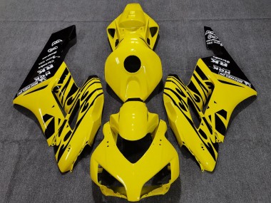2004-2005 Yellow Glossy Black Flame Honda CBR1000RR Motorcycle Fairings Canada