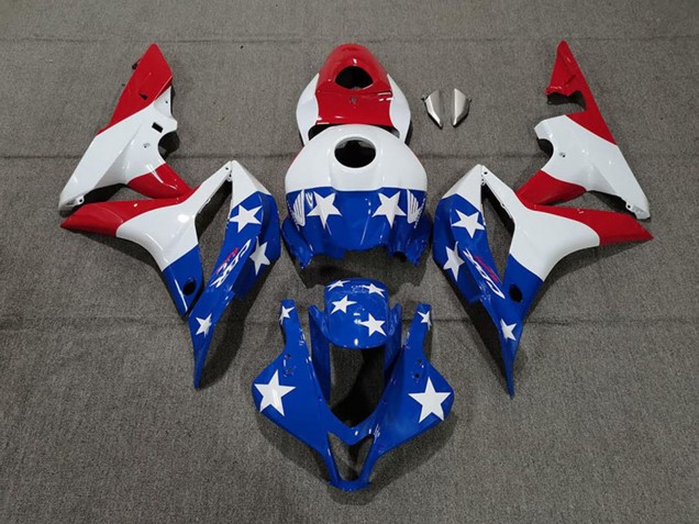 2007-2008 White Blue Red American Flag Honda CBR600RR Motorcycle Fairings Canada