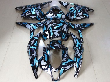 2009-2012 White Blue Camouflage Honda CBR600RR Motorcycle Fairings Canada