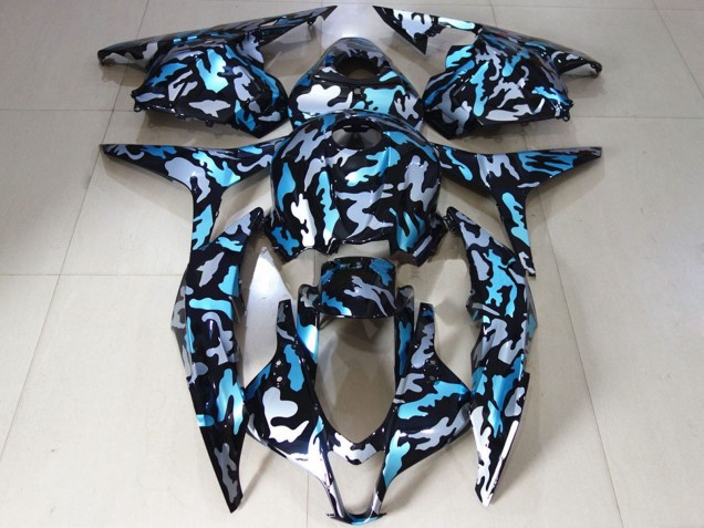 2009-2012 White Blue Camouflage Honda CBR600RR Motorcycle Fairings Canada