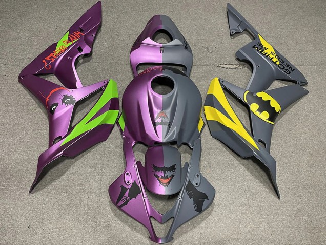 2007-2008 Grey Purple Bat Man vs Joker Matte Honda CBR600RR Motorcycle Fairings Canada