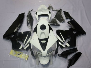 2005-2006 White Glossy Black Honda CBR600RR Motorcycle Fairings Canada
