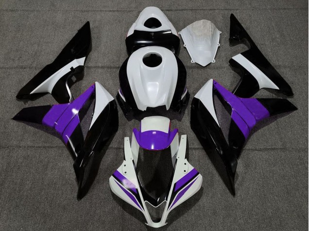 2007-2008 White Purple Glossy Black Honda CBR600RR Motorcycle Fairings Canada
