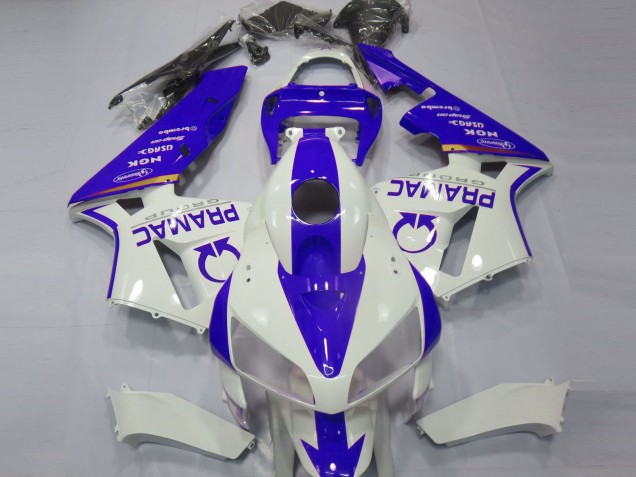 2005-2006 White Blue Pramac Honda CBR600RR Motorcycle Fairings Canada