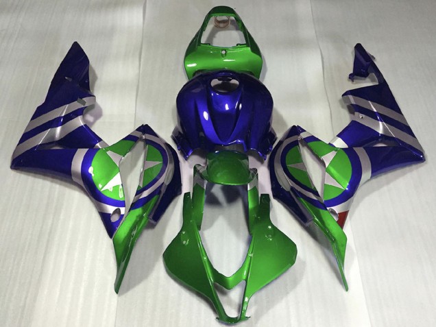 2007-2008 Blue Green Silver Captain America Honda CBR600RR Motorcycle Fairings Canada