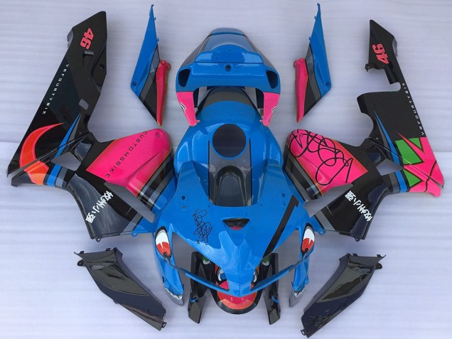 2005-2006 Blue Shark Pink Honda CBR600RR Motorcycle Fairings Canada