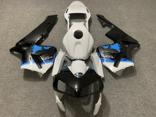 2003-2004 White Blue Glossy Black Splatter Honda CBR600RR Motorcycle Fairing Canada