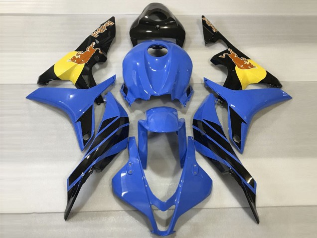 2007-2008 Blue Yellow Glossy Black Red Bull Honda CBR600RR Motorcycle Fairings Canada