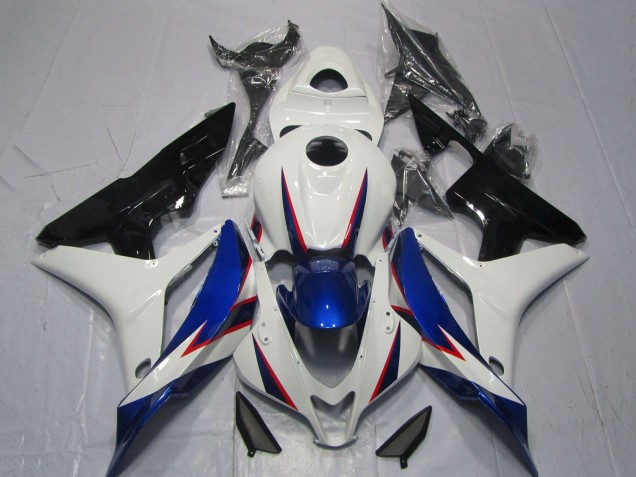 2007-2008 White Blue Glossy Black OEM Style Honda CBR600RR Motorcycle Fairings Canada