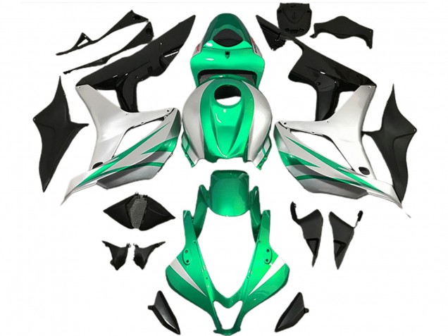 2007-2008 Silver Green Glossy Black OEM Style Honda CBR600RR Motorcycle Fairings Canada
