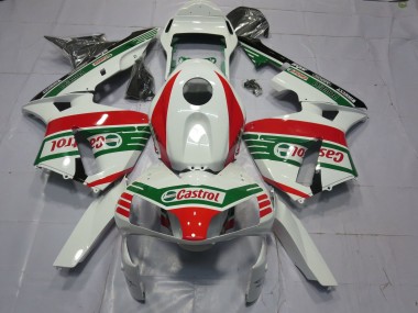 2003-2004 White Red Green Castrol Honda CBR600RR Motorcycle Fairings Canada
