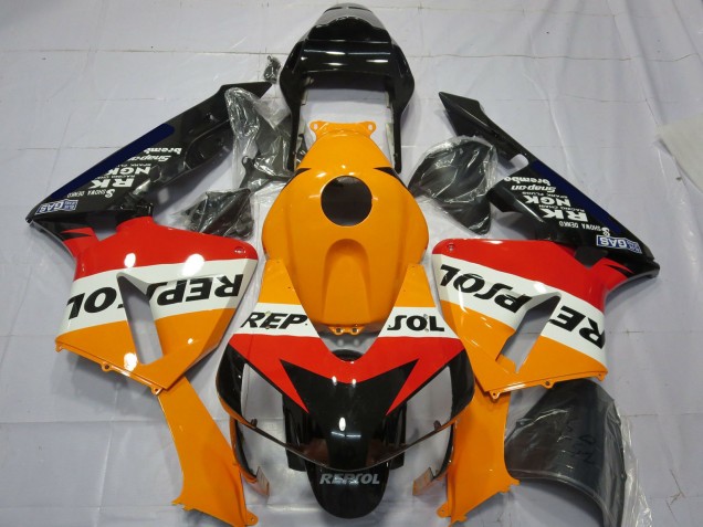2003-2004 Orange White Red Glossy Black Repsol Honda CBR600RR Complete Motorcycle Fairing Kits Canada