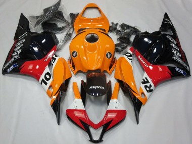 2009-2012 Orange White Red Glossy Black Repsol Honda CBR600RR Motorcycle Fairing Canada