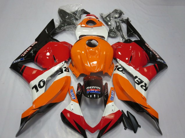 2009-2012 Orange White Red Glossy Black Repsol HRC Honda CBR600RR Motorcycle Fairings Canada