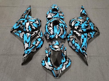 2009-2012 Blue Silver Camouflage Honda CBR600RR Motorcycle Fairings Canada