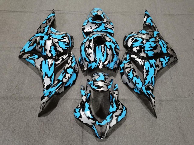 2009-2012 Blue Silver Camouflage Honda CBR600RR Motorcycle Fairings Canada