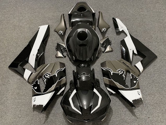 2013-2023 Black Carbon Fiber White Bull Honda CBR600RR Motorcycle Fairings Canada