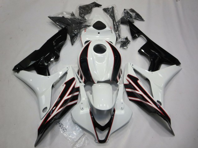 2007-2008 White Glossy Black OEM Style Honda CBR600RR Motorcycle Fairings Canada