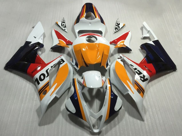 2007-2008 Orange White Red Glossy Black Repsol Style Honda CBR600RR Motorcycle Fairings Canada