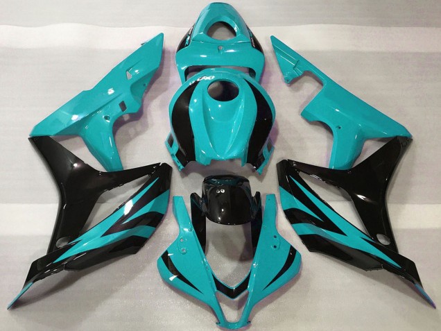 2007-2008 Cyan Blue Glossy Black OEM Style Honda CBR600RR Motorcycle Fairings Canada