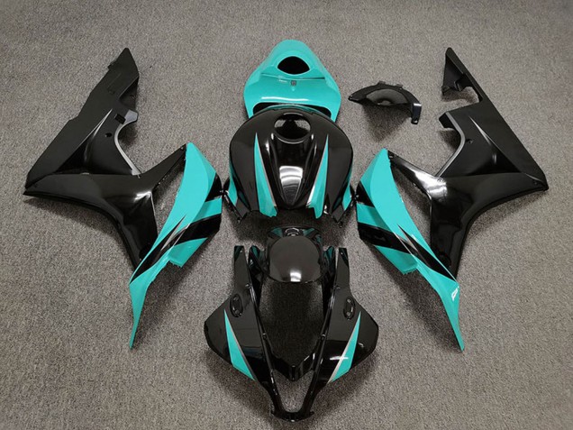 2007-2008 Cyan Blue Glossy Black Honda CBR600RR Motorcycle Fairings Canada