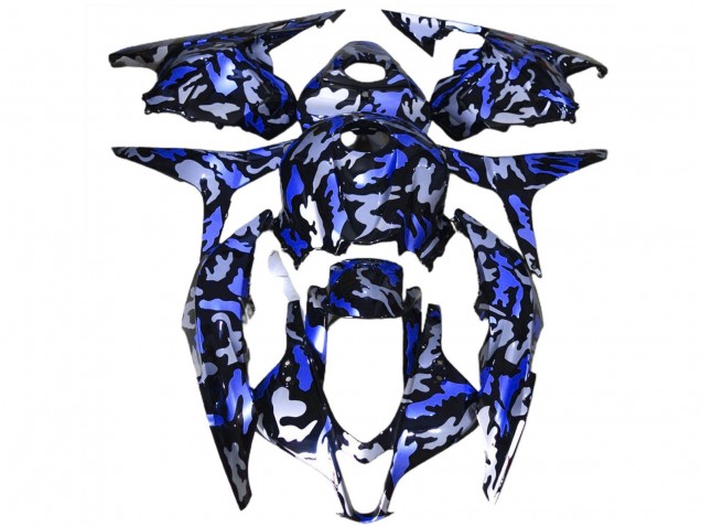 2009-2012 Blue White Camouflage Honda CBR600RR Motorcycle Fairings Canada