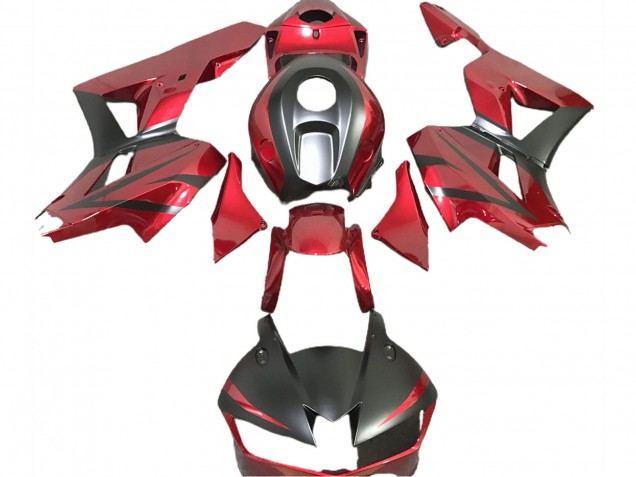 2013-2023 Deep Red Matte Black Honda CBR600RR Motorcycle Fairings Canada
