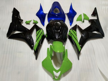 2007-2008 Blue Green Glossy Black Honda CBR600RR Motorcycle Fairings Canada