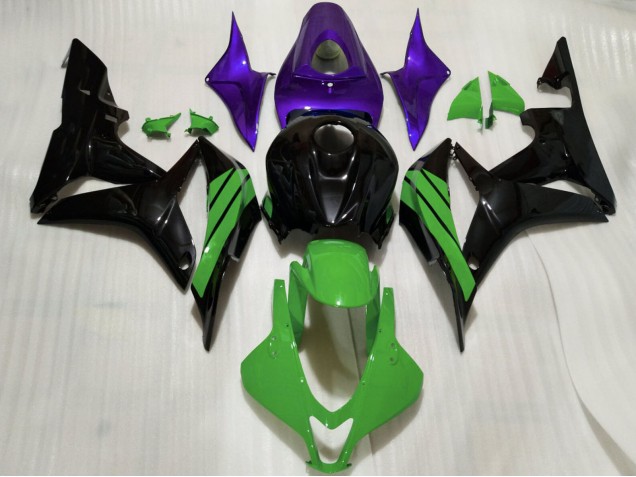 2007-2008 Purple Green Glossy Black Honda CBR600RR Motorcycle Fairings Canada