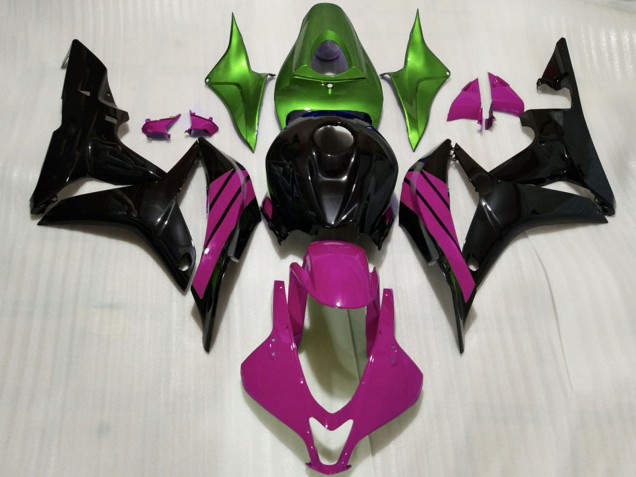 2007-2008 Green Pink Glossy Black Honda CBR600RR Motorcycle Fairings Canada